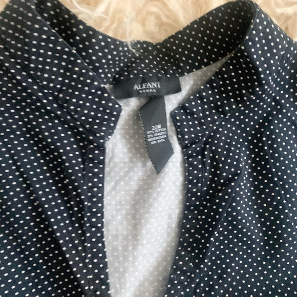 Alfani | Polka Dot Button Up Shirt Short Sleeve - Picture 7 of 10